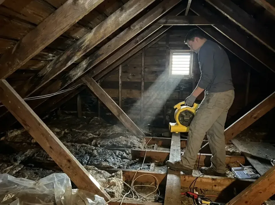 attic-water-damage-drying-proc-007 — frequently asked questions, Emergency Water Extraction & 24/7 Flood Response in Laurenc…